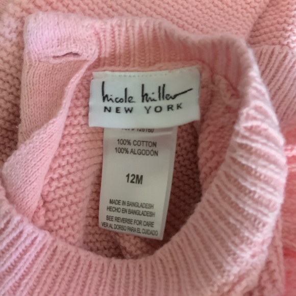 (MB) Nichole Miller Pink Baby Sweater Set - Picture 5 of 5